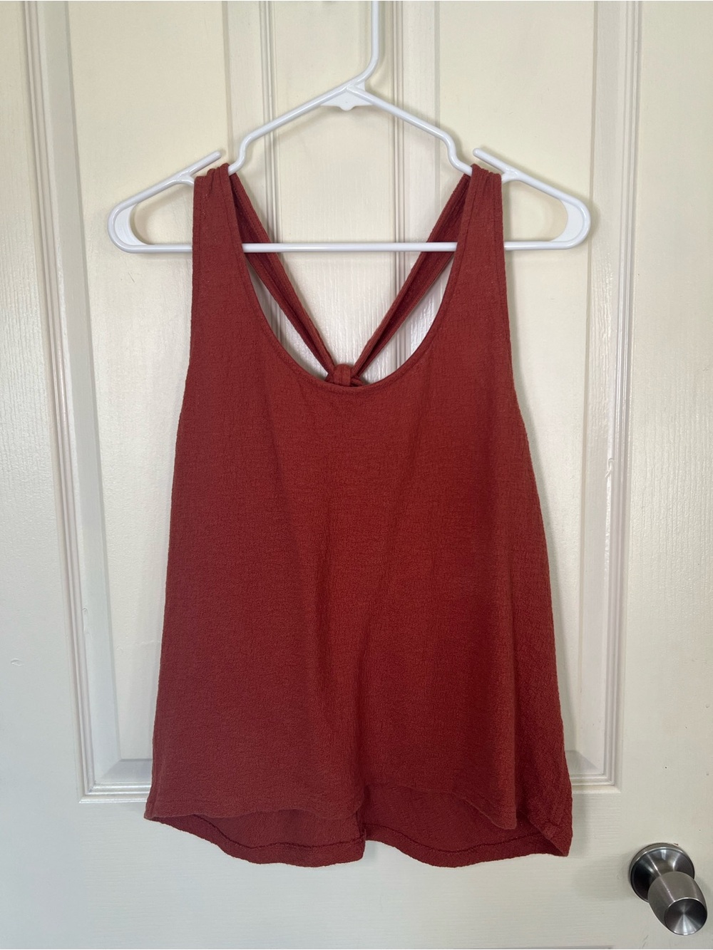Madewell Rust 100% Cotton Tie Back Tank Top Medium